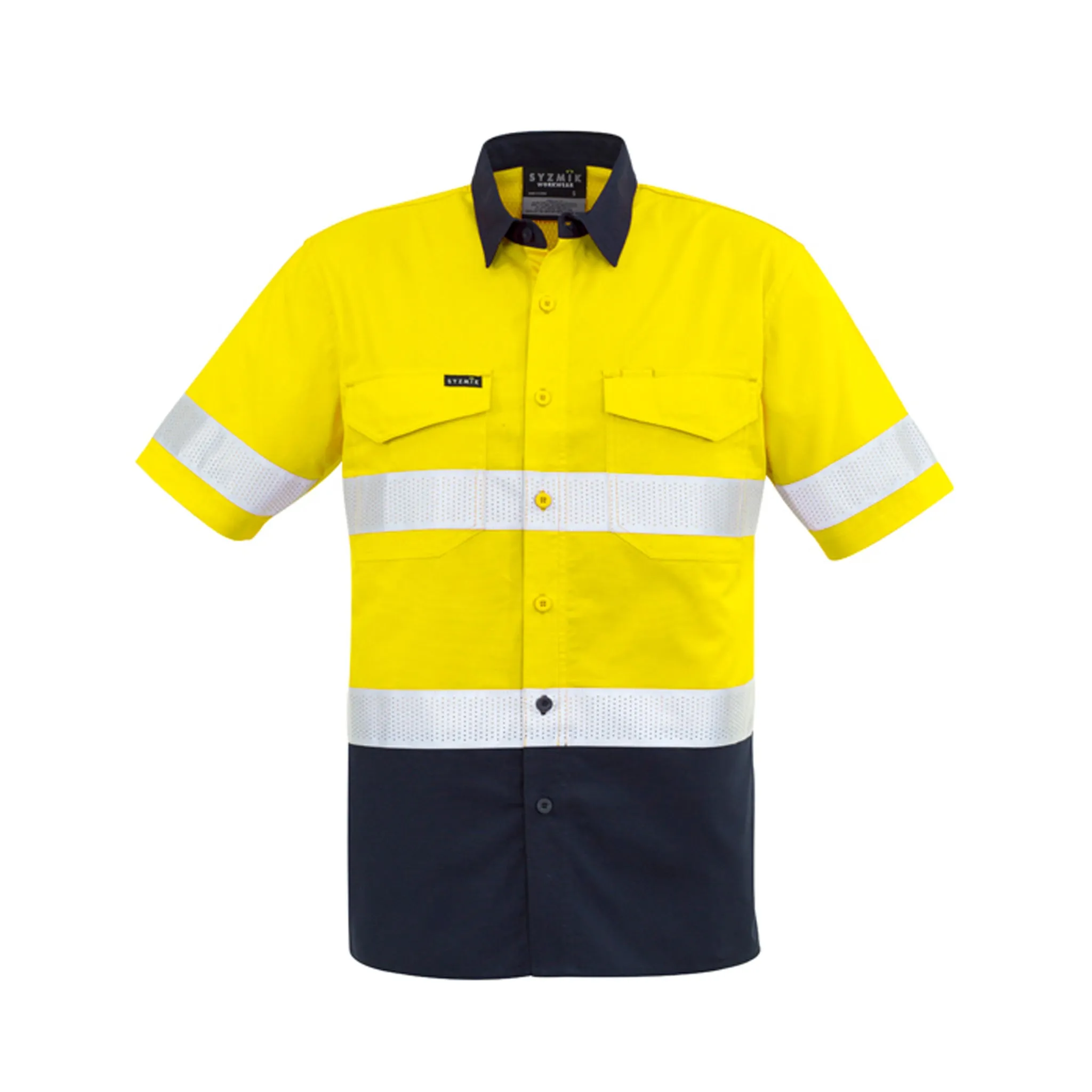 MENS RUGGED COOLING TAPED HI VIS SPLICED S/S SHIRT - ZW835
