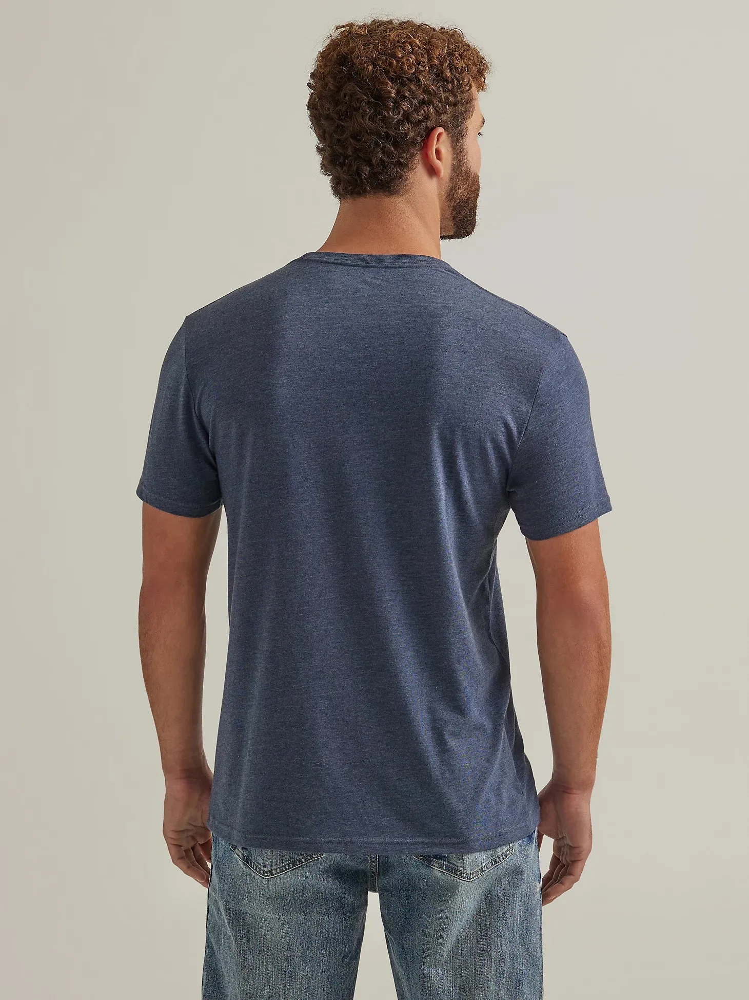 Men's Wrangler 112344136 Kabel Logo Navy Short Sleeve Tee Shirt