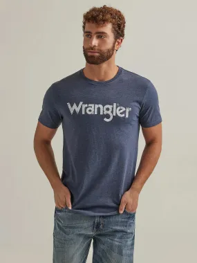Men's Wrangler 112344136 Kabel Logo Navy Short Sleeve Tee Shirt