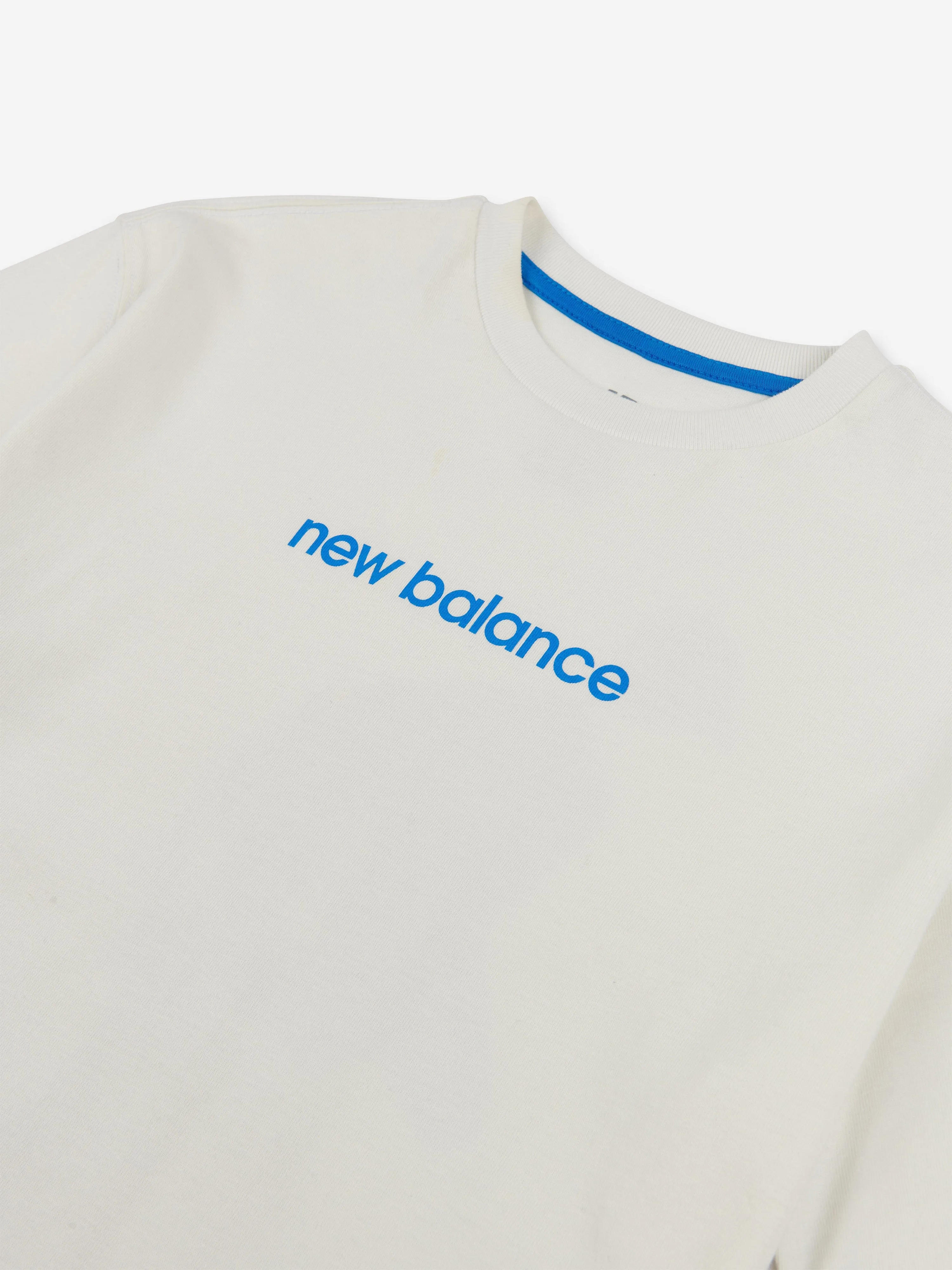 New Balance Boys NB Queue T-Shirt in Ivory