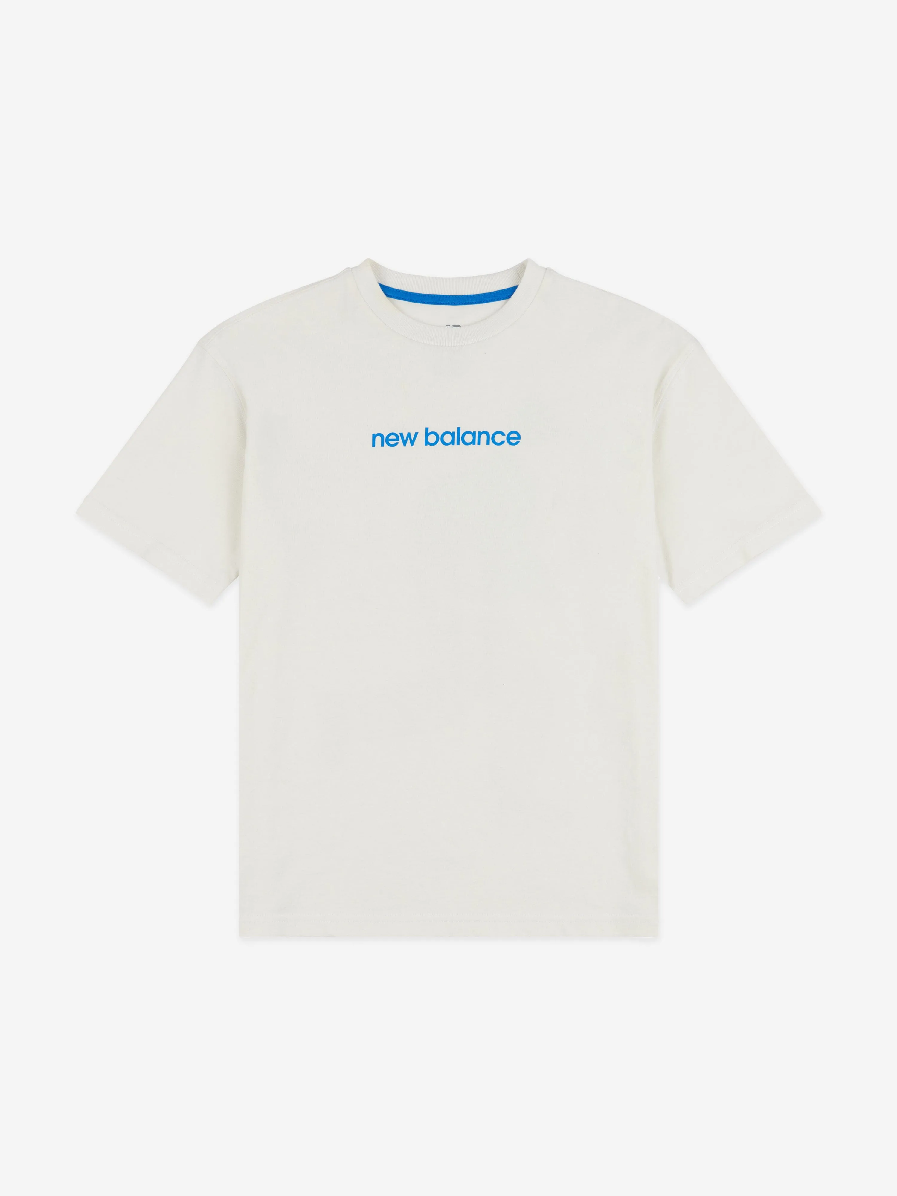 New Balance Boys NB Queue T-Shirt in Ivory