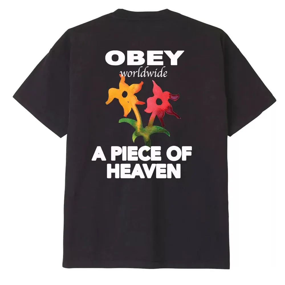 Obey A Piece of Heaven T-Shirt Off Black