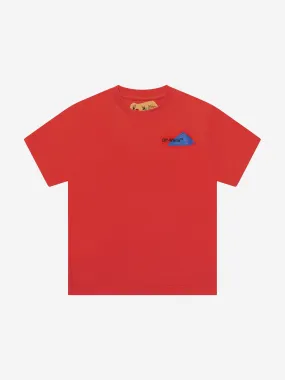 Off-White Boys Logo T-Shirt in Red