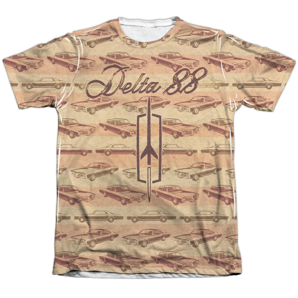 Oldsmobile Delta 88 (Front/Back Print) Poly/Cotton Blend Short-Sleeve T-Shirt