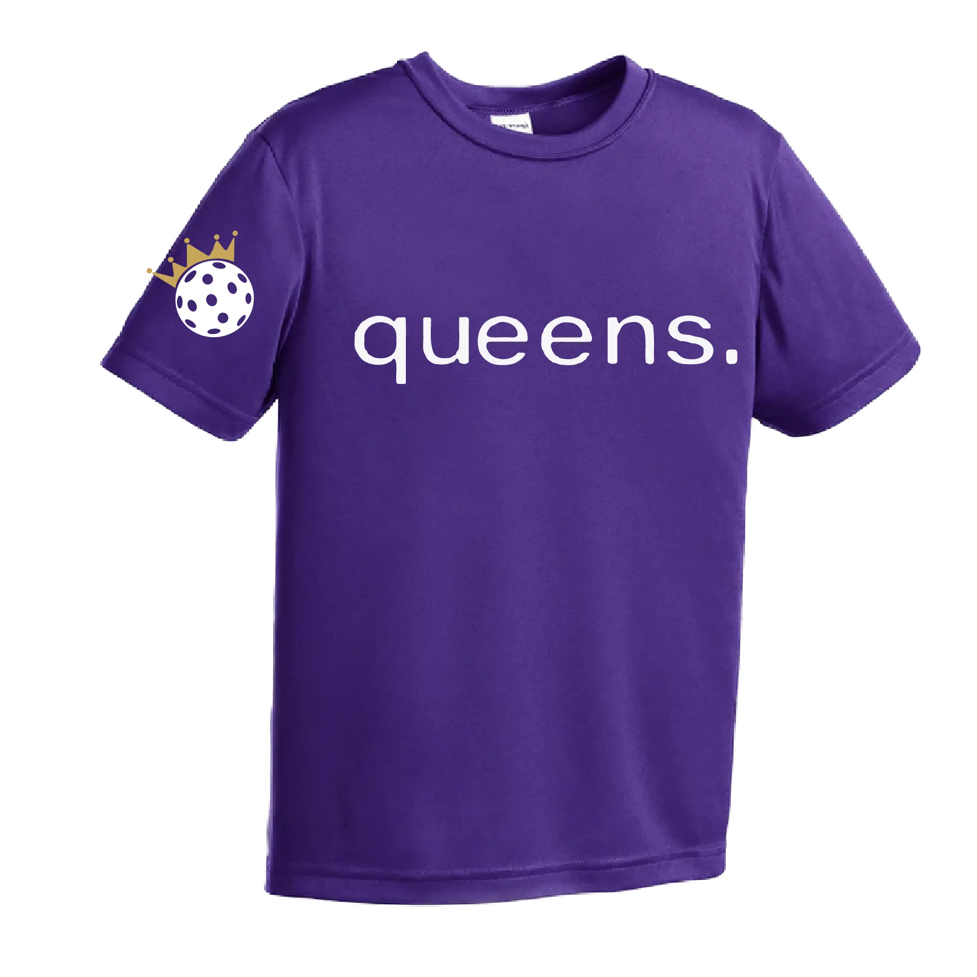 Pickleball Queens and Crown | Youth Short Sleeve Pickleball Shirts | 100% Polyester