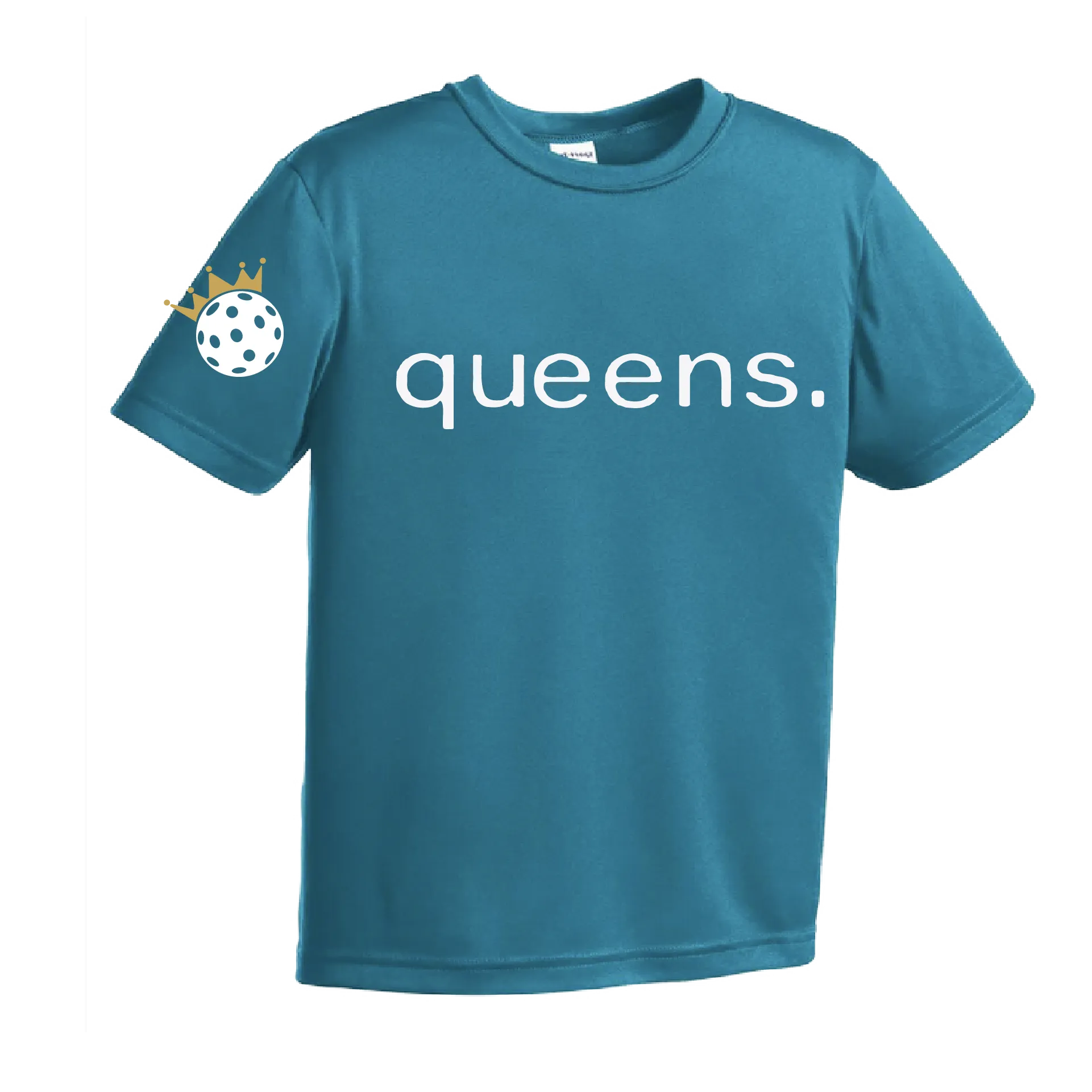 Pickleball Queens and Crown | Youth Short Sleeve Pickleball Shirts | 100% Polyester