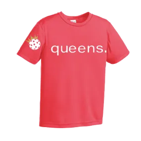 Pickleball Queens and Crown | Youth Short Sleeve Pickleball Shirts | 100% Polyester