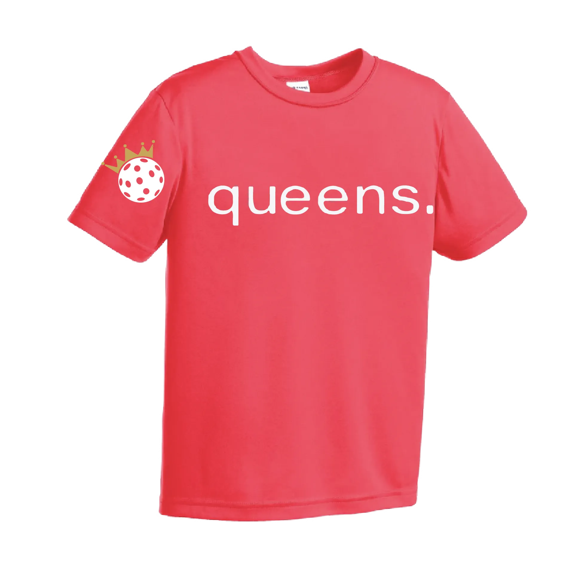 Pickleball Queens and Crown | Youth Short Sleeve Pickleball Shirts | 100% Polyester