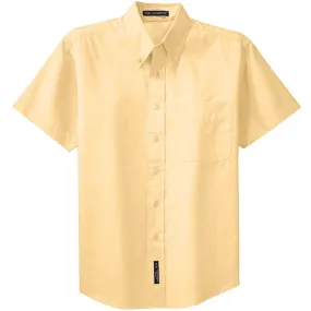 Port Authority Men's Yellow Short Sleeve Easy Care Shirt