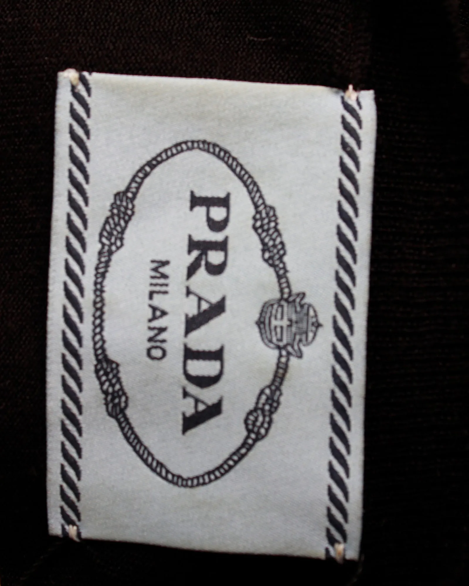 Prada Knit Short Sleeve Top in Black Cotton
