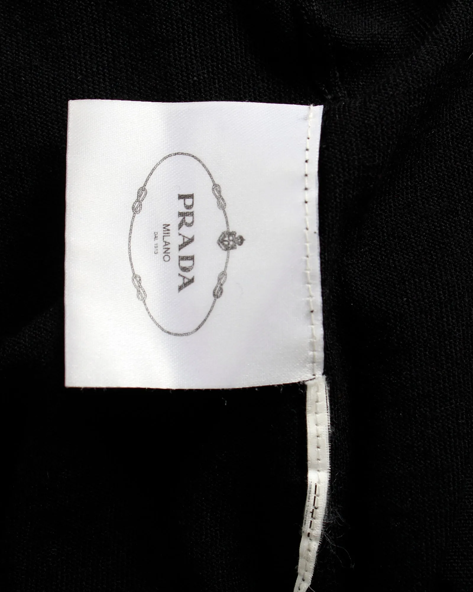 Prada Knit Short Sleeve Top in Black Cotton