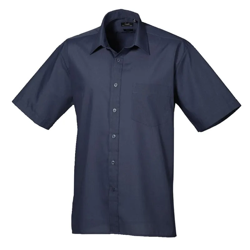 Premier Mens Short Sleeve Poplin Shirt PR202