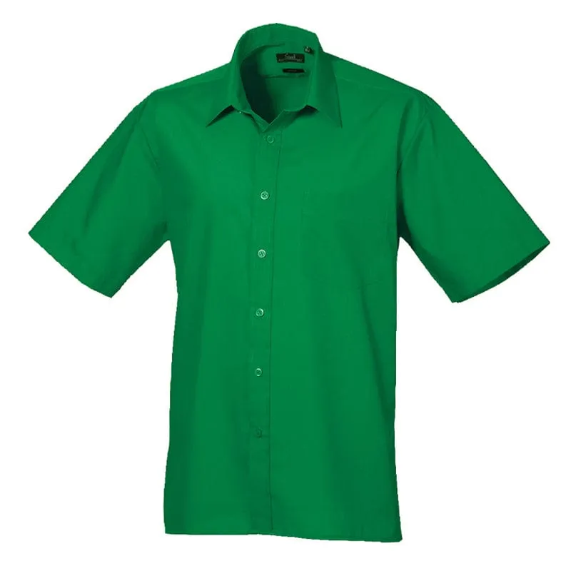 Premier Mens Short Sleeve Poplin Shirt PR202