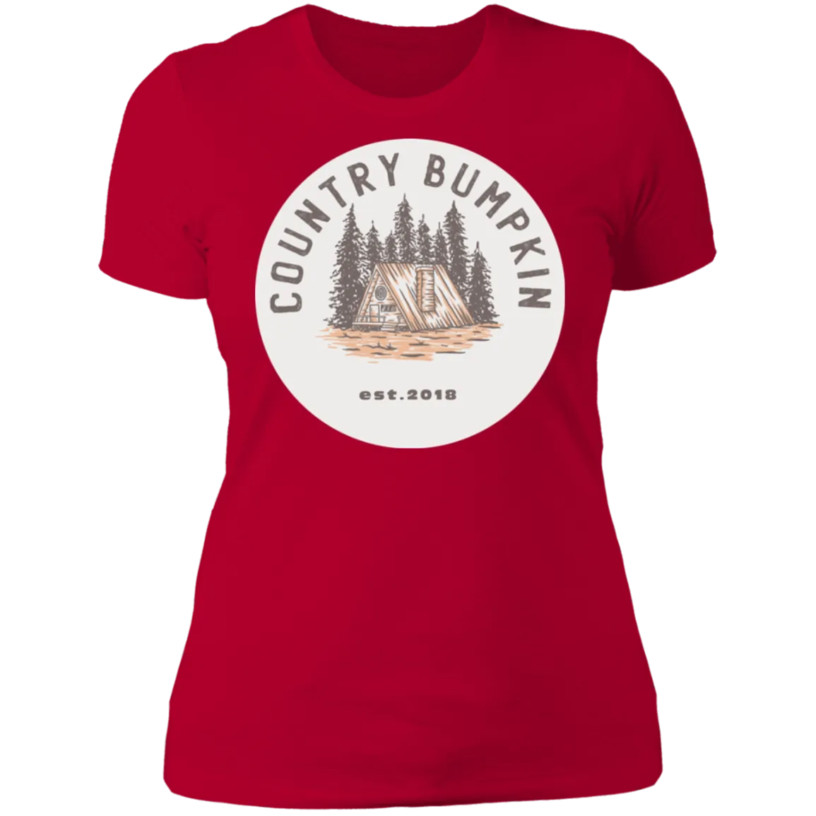 "Country Bumpkin" Cottage Est 2018 NL3900 Ladies' Boyfriend T-Shirt
