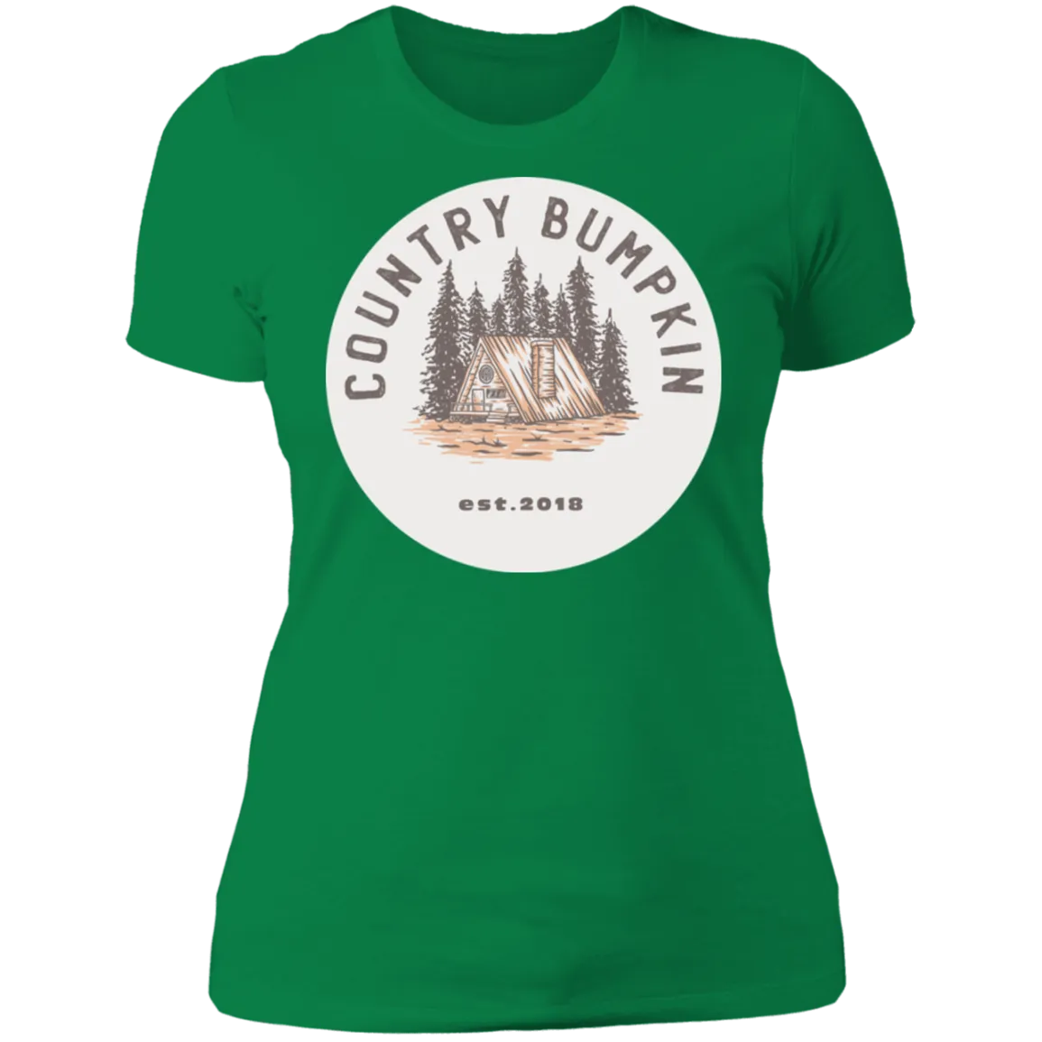 "Country Bumpkin" Cottage Est 2018 NL3900 Ladies' Boyfriend T-Shirt