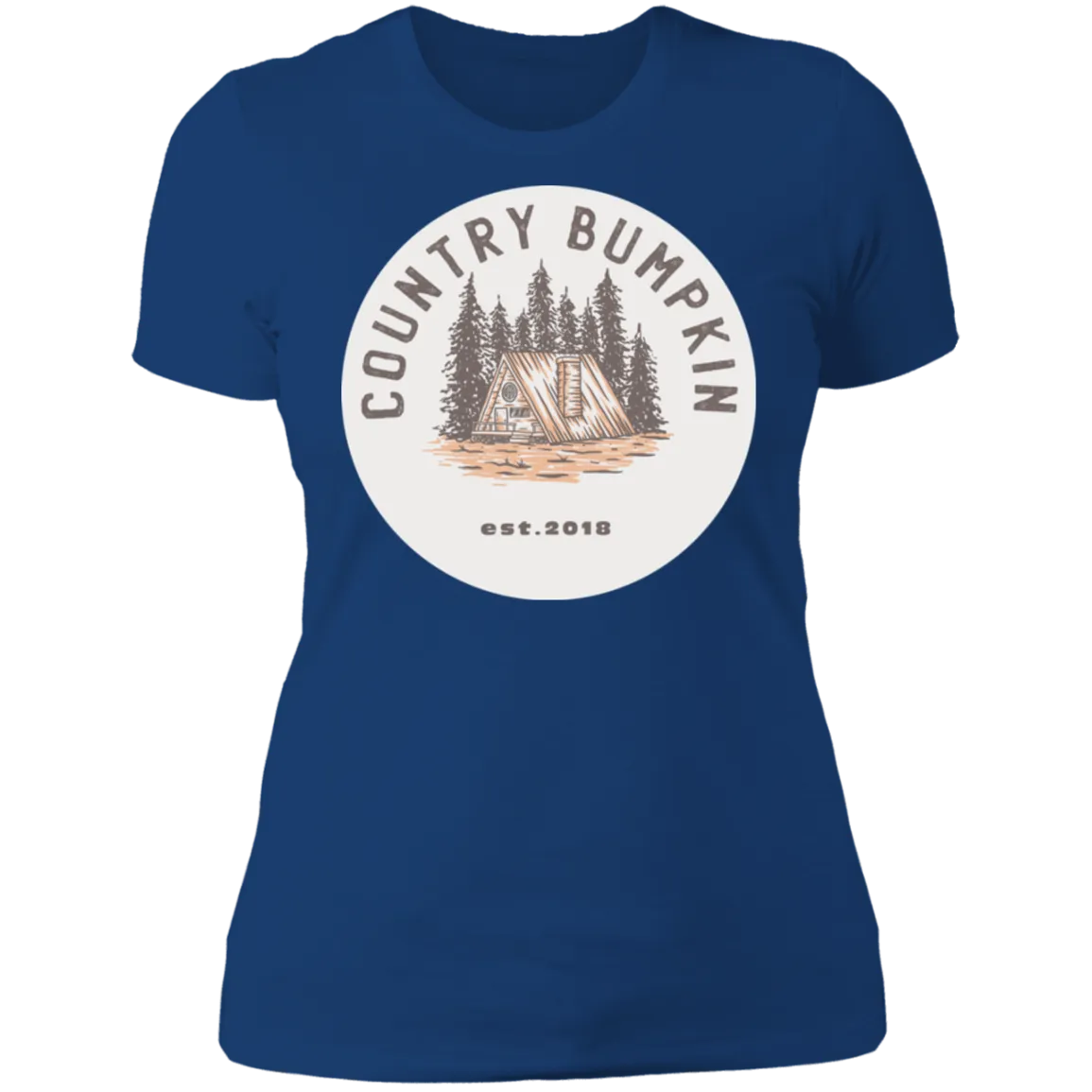 "Country Bumpkin" Cottage Est 2018 NL3900 Ladies' Boyfriend T-Shirt