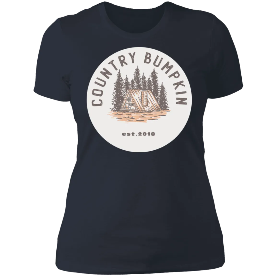 "Country Bumpkin" Cottage Est 2018 NL3900 Ladies' Boyfriend T-Shirt