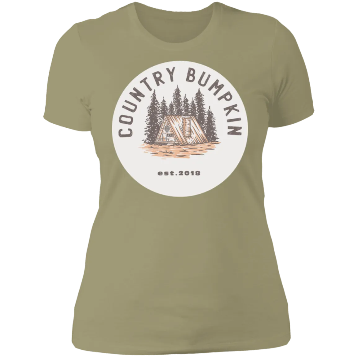 "Country Bumpkin" Cottage Est 2018 NL3900 Ladies' Boyfriend T-Shirt