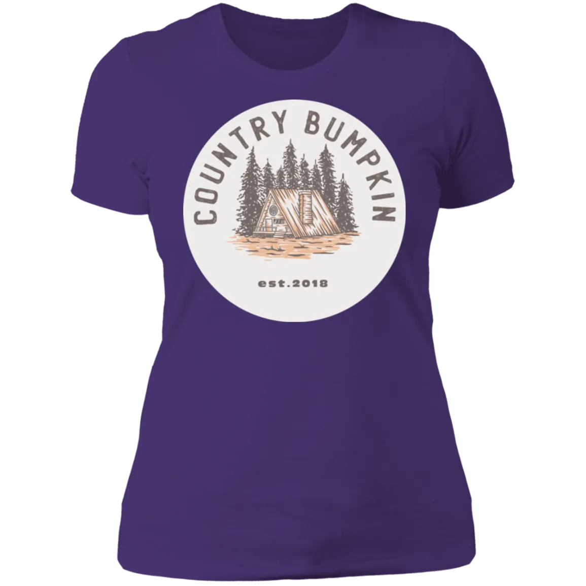 "Country Bumpkin" Cottage Est 2018 NL3900 Ladies' Boyfriend T-Shirt