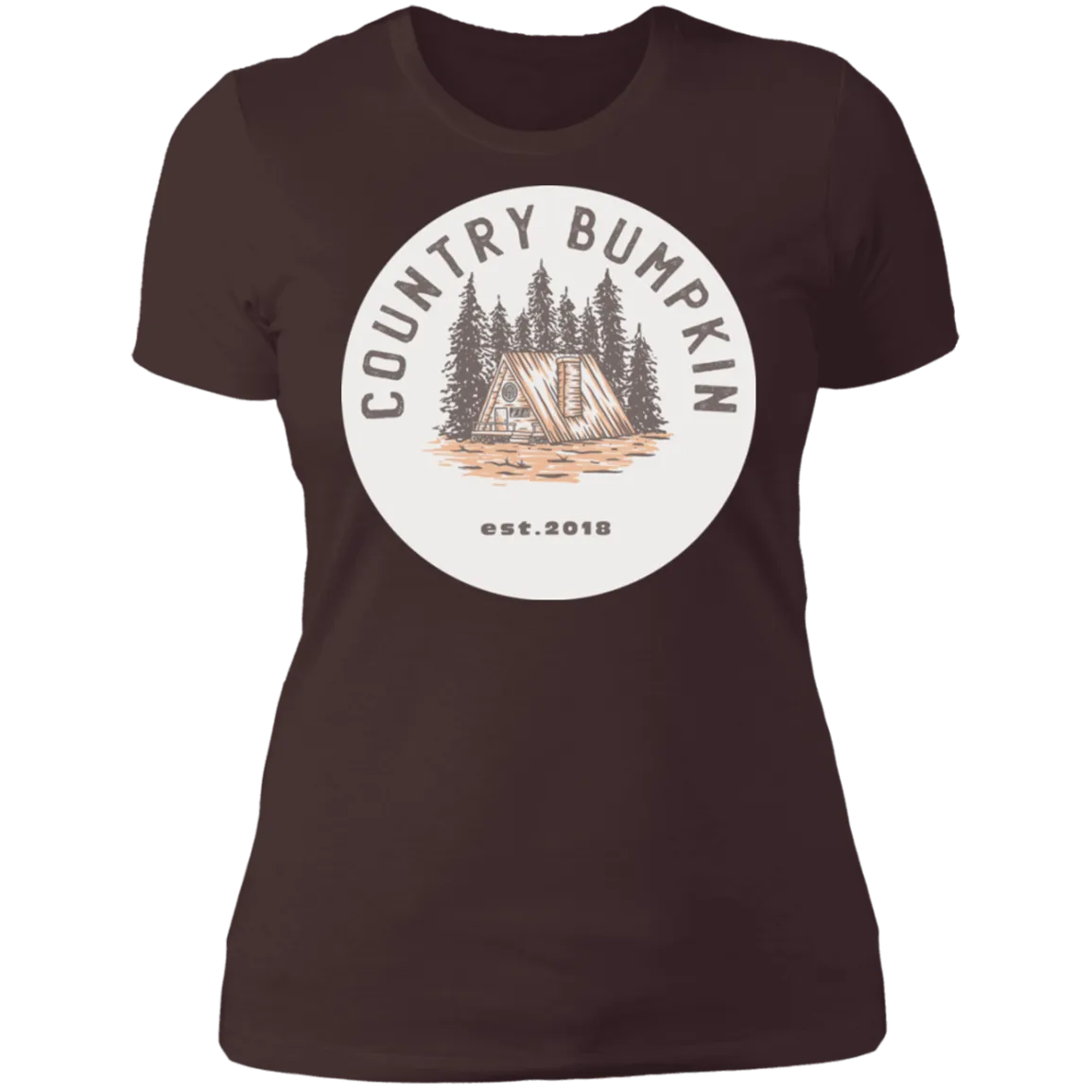 "Country Bumpkin" Cottage Est 2018 NL3900 Ladies' Boyfriend T-Shirt