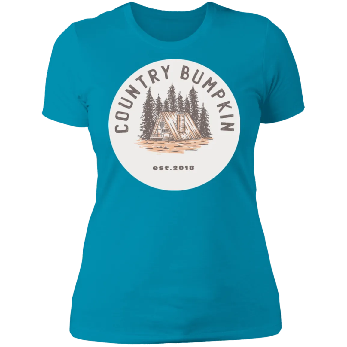 "Country Bumpkin" Cottage Est 2018 NL3900 Ladies' Boyfriend T-Shirt