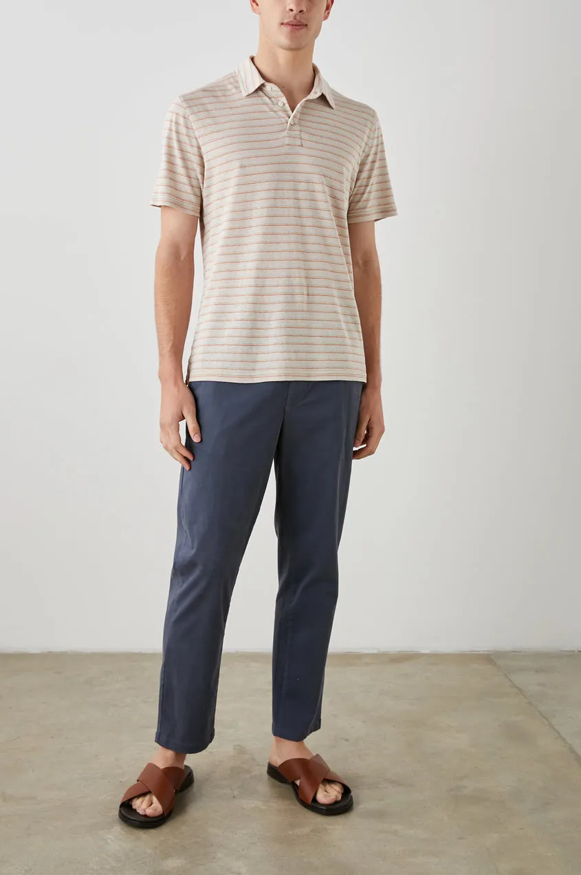 Rails Napoli Short Sleeve Stripe Polo in Toulouse Sunset Stripe