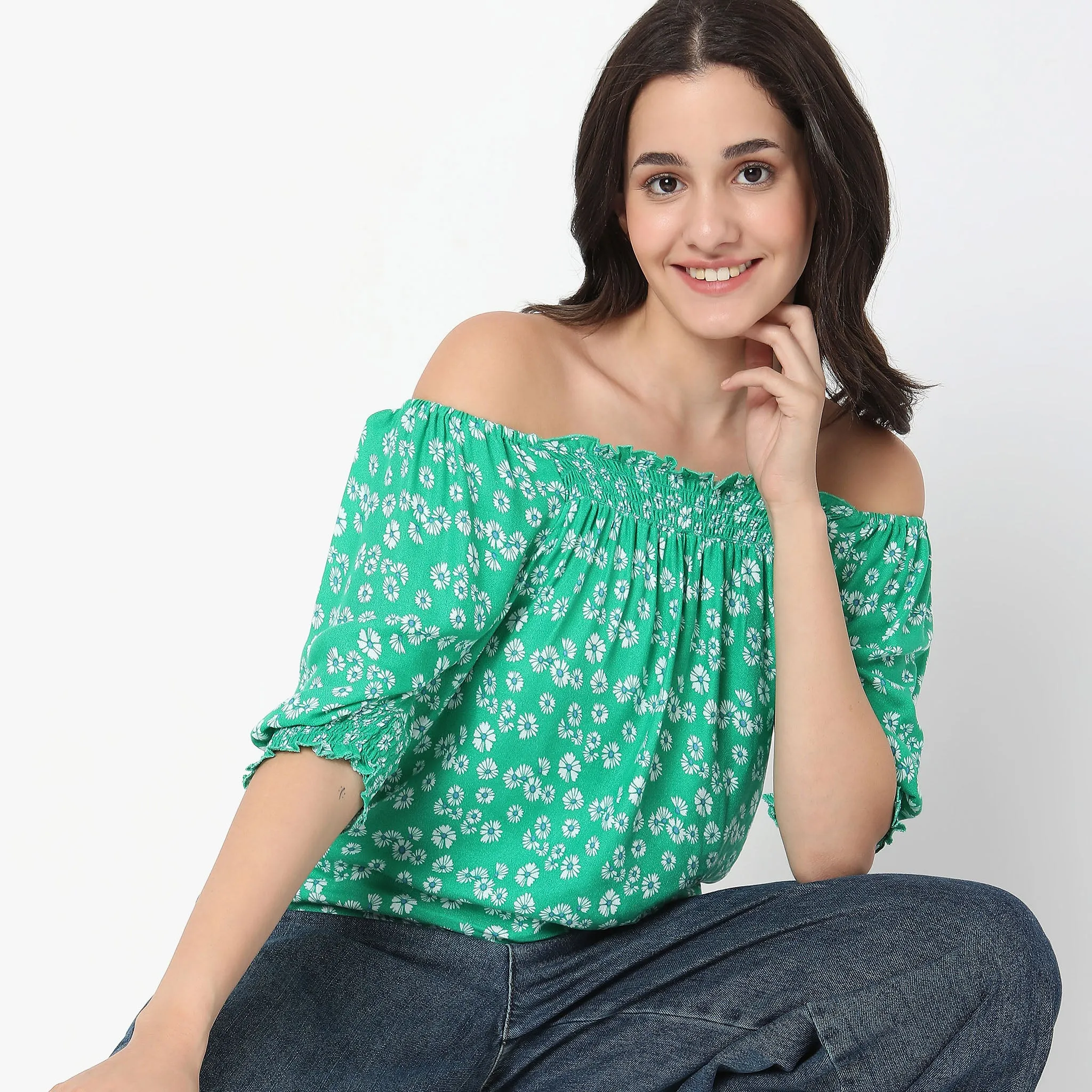 Regular Fit Floral Top
