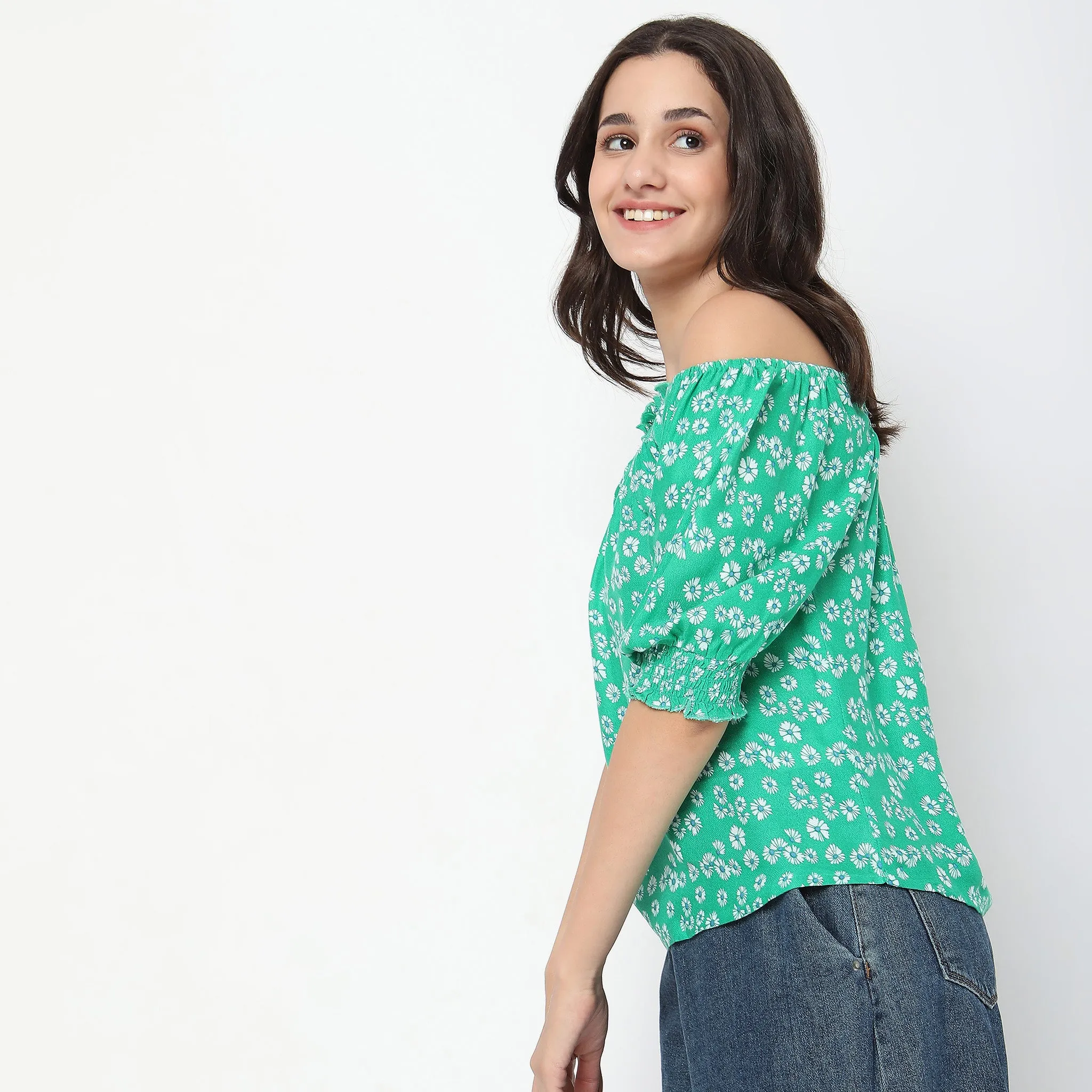 Regular Fit Floral Top