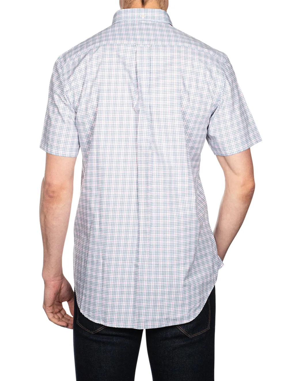 Regular Fit Twill Shortsleeve Shirt Hamptons Blue