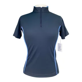 Riding Sport Perforated 1/4 Zip Shirt in Navy/Blue - Women's Medium