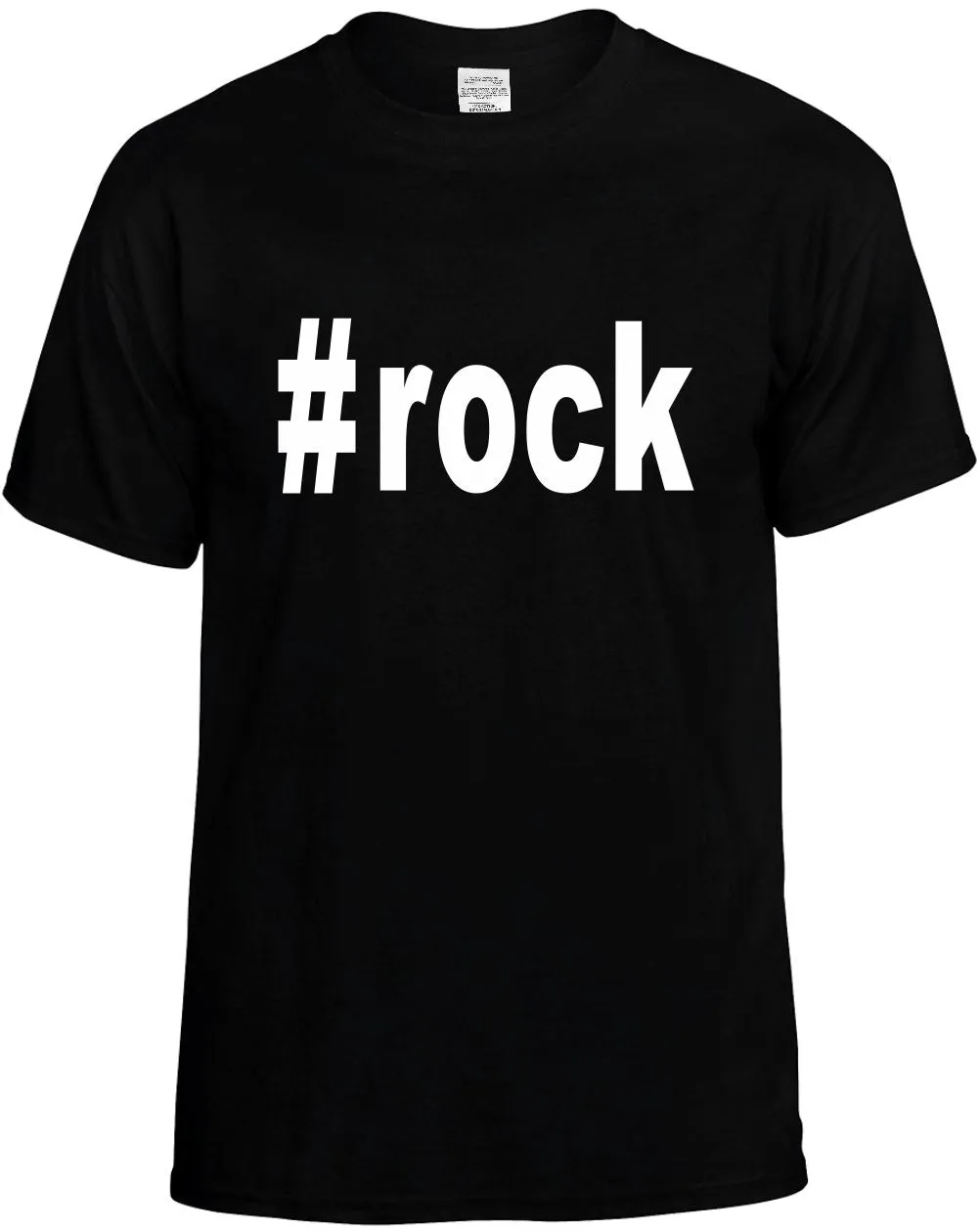 #Rock Hashtag Unisex T-Shirt Novelty Graphic Tee Shirt