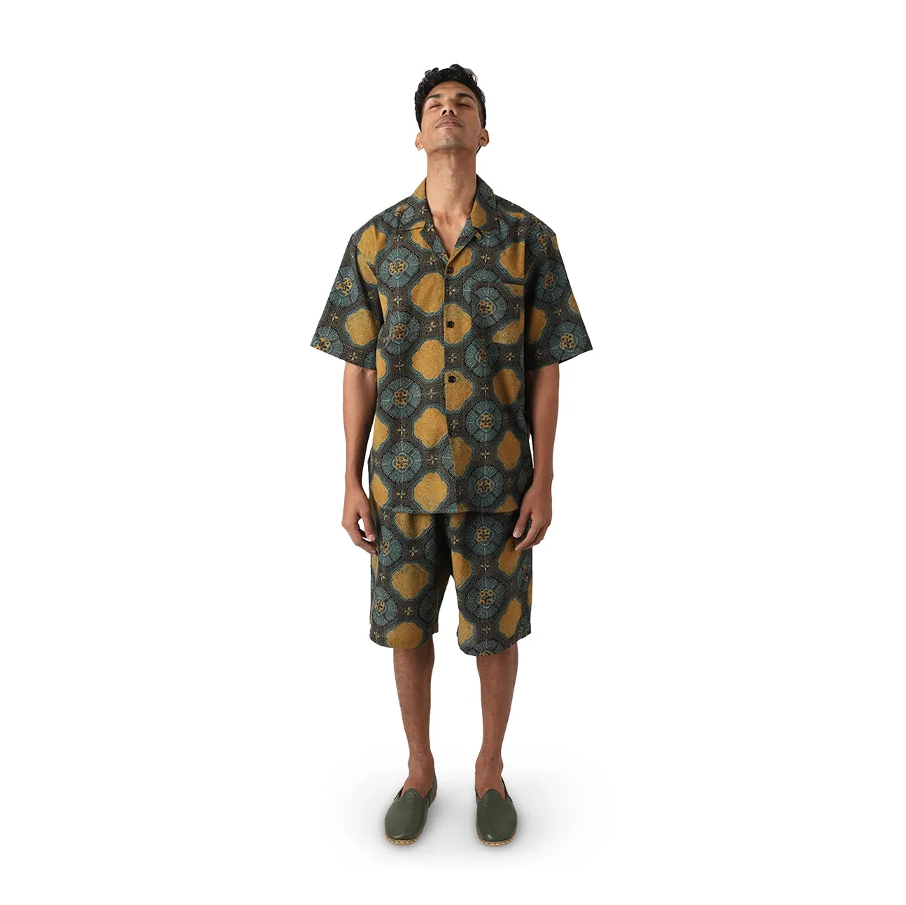 Ronen Short Sleeve Shirt - Ajrakh