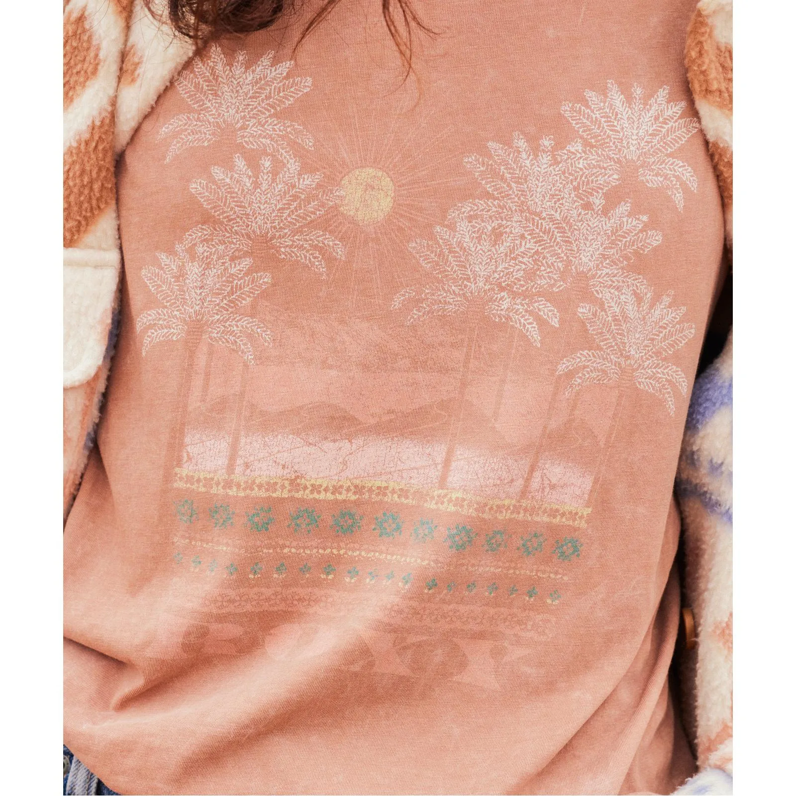 Roxy Womens Moonlight Sunset Short Sleeve T-Shirt