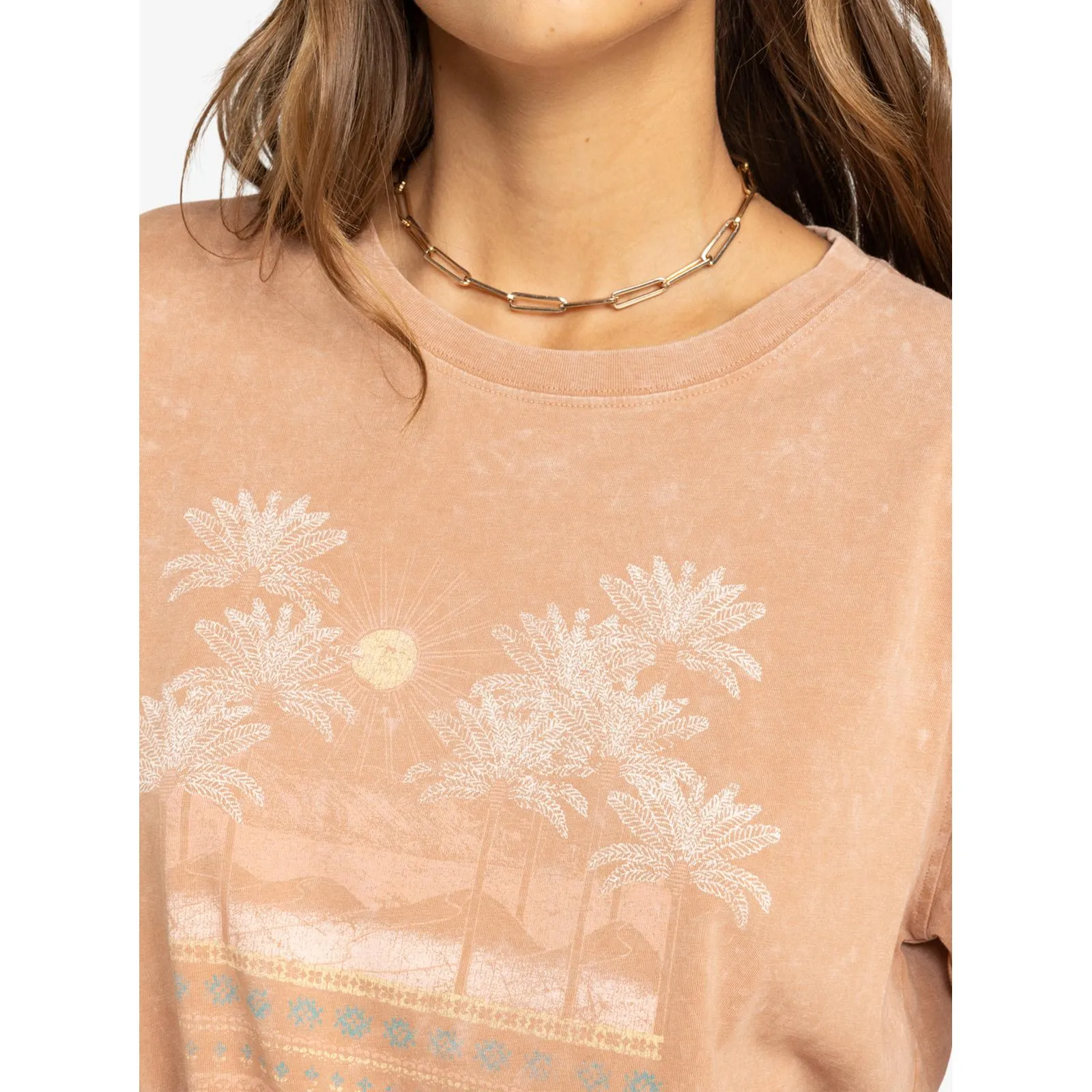 Roxy Womens Moonlight Sunset Short Sleeve T-Shirt