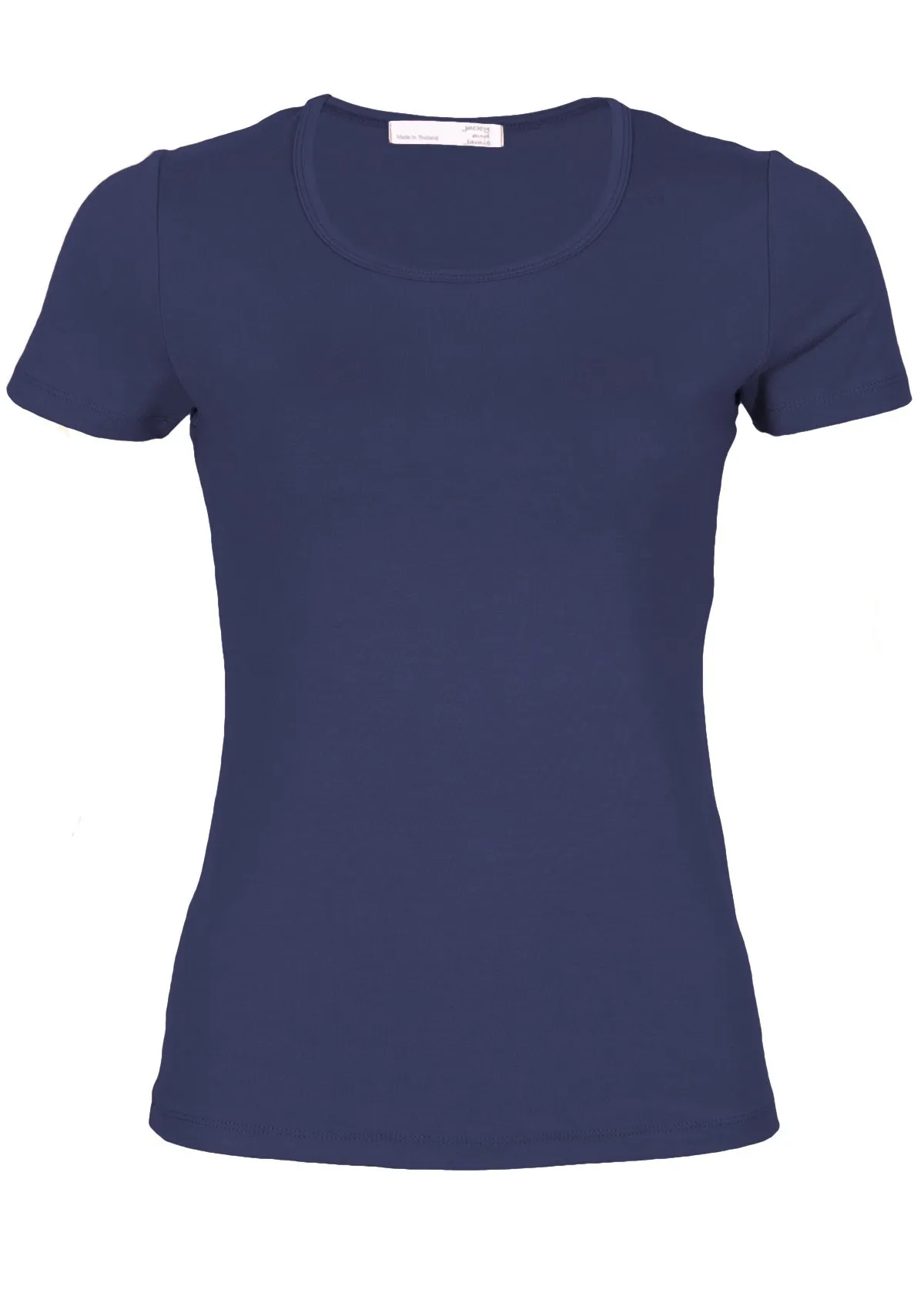 Scoop Neck T-Shirt Navy Blue