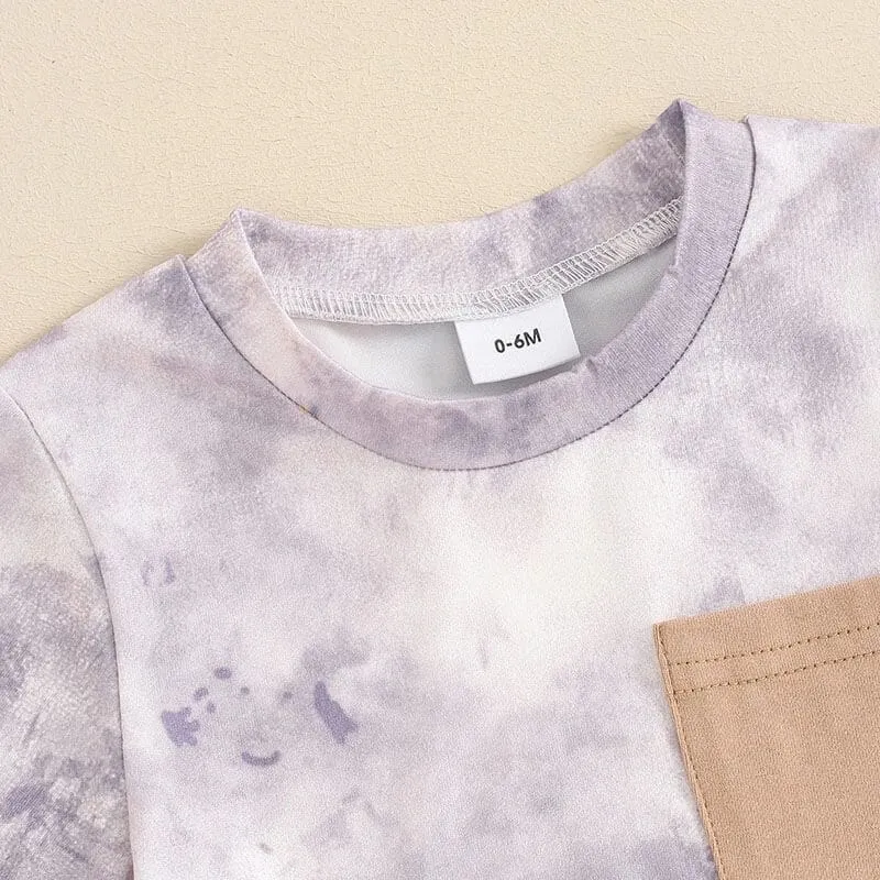 Short Sleeve Tie Dye Baby Set