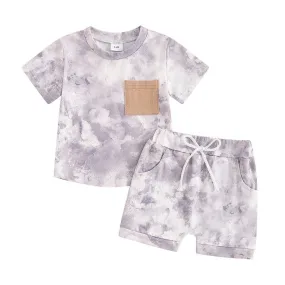 Short Sleeve Tie Dye Baby Set