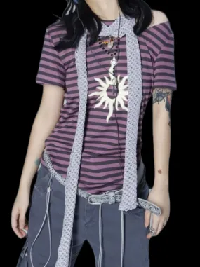 Solar Chic Striped Short Sleeve T-Shirt