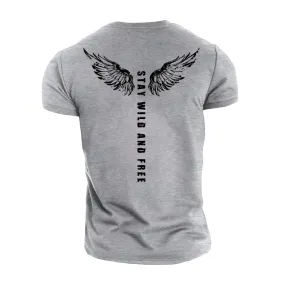 Stay Wild And Free Graphic Men's Fitness T-shirts