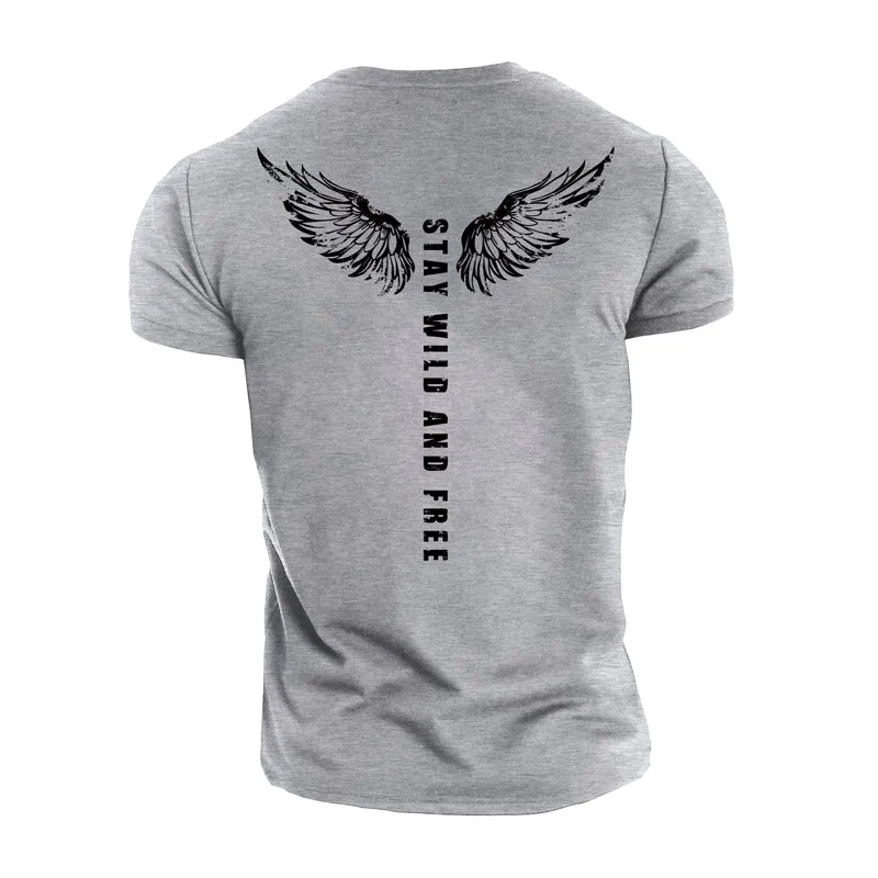 Stay Wild And Free Graphic Men's Fitness T-shirts