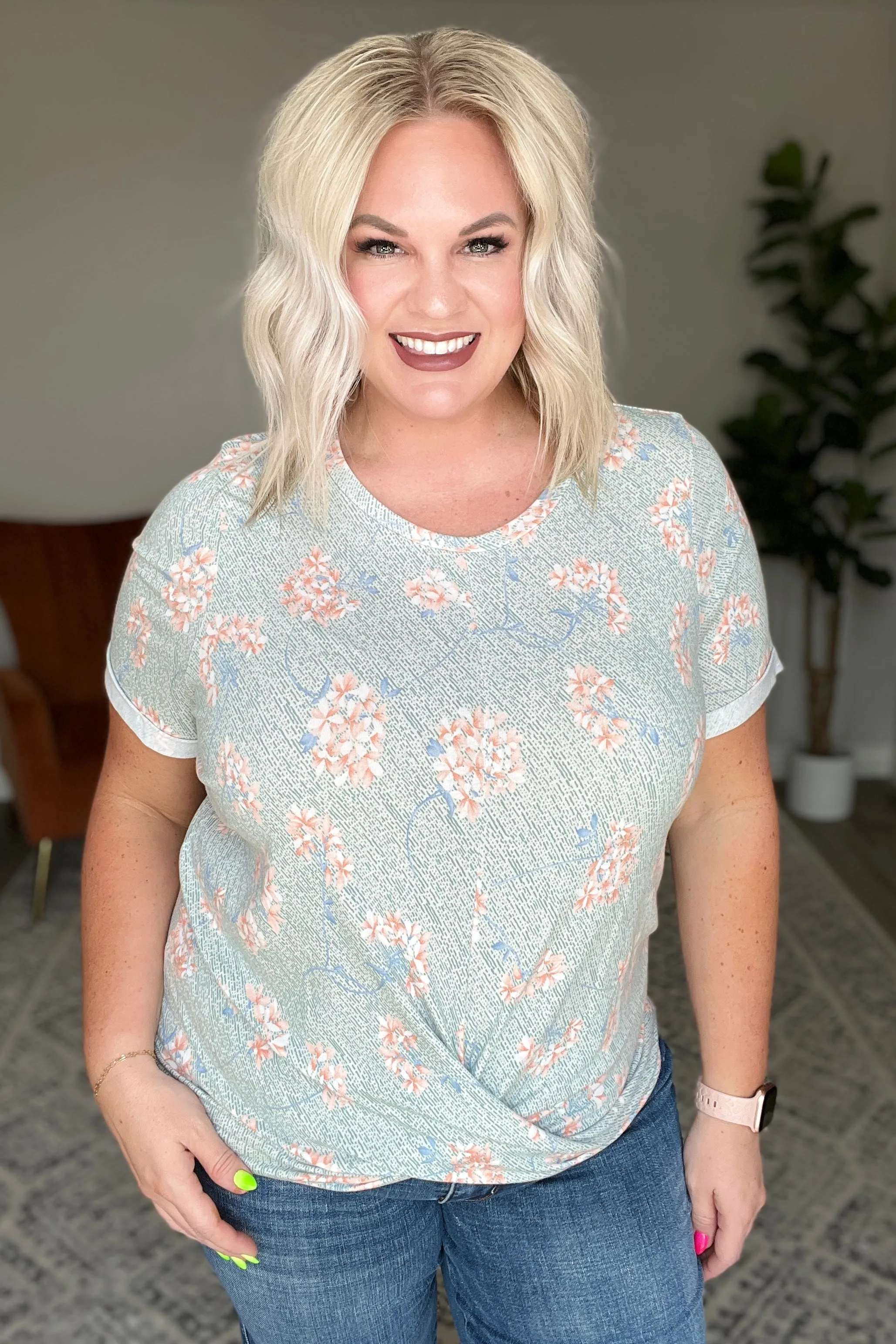Subtle Details Twist Front Top