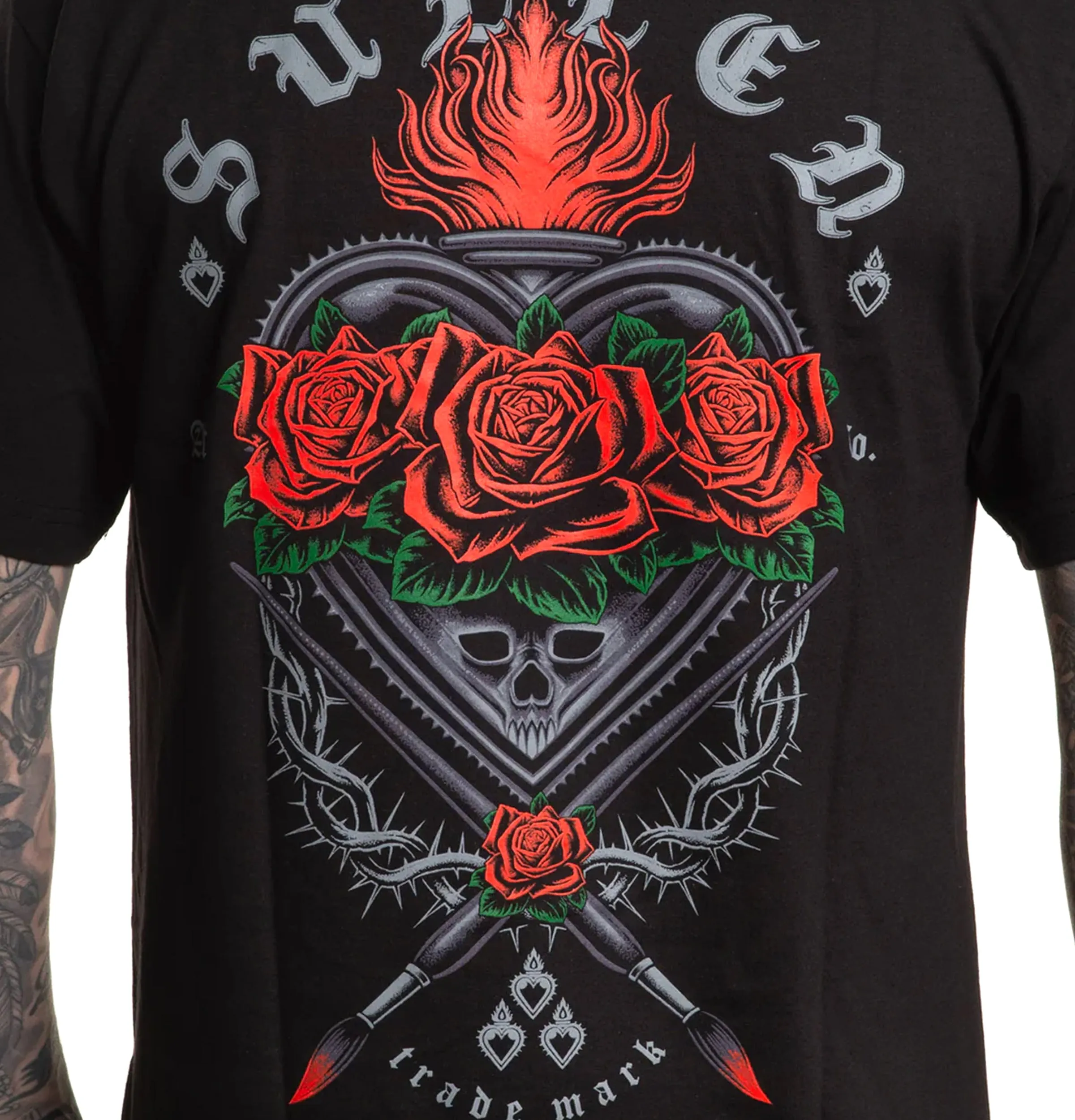 Sullen Art Collective Sacred Roses Standard SCM7214 Short Sleeve Men`s T-shirt