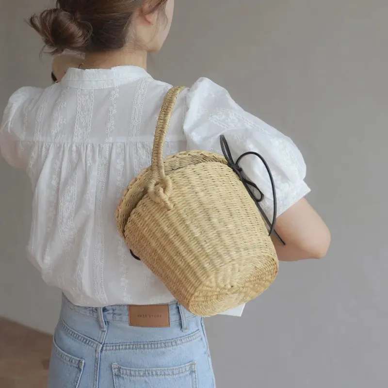 Summer Fashion Floral/Polka Dots Embroidery Short Sleeve Korean Loose White Lace Cardigan Blouse