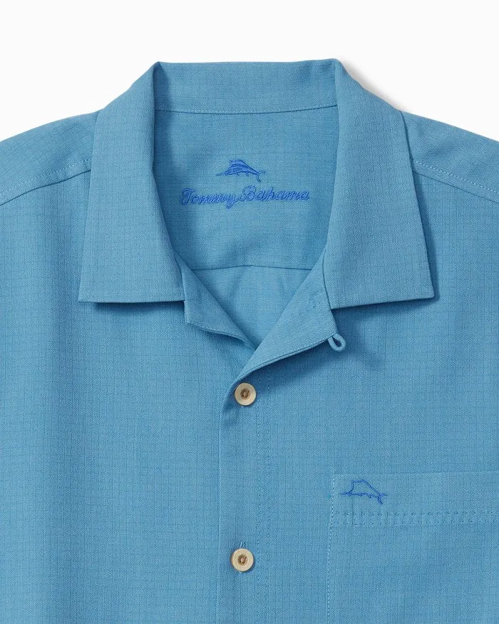 Tommy Bahama Coastal Breeze Check IslandZone® Camp Shirt | Vacation Blue