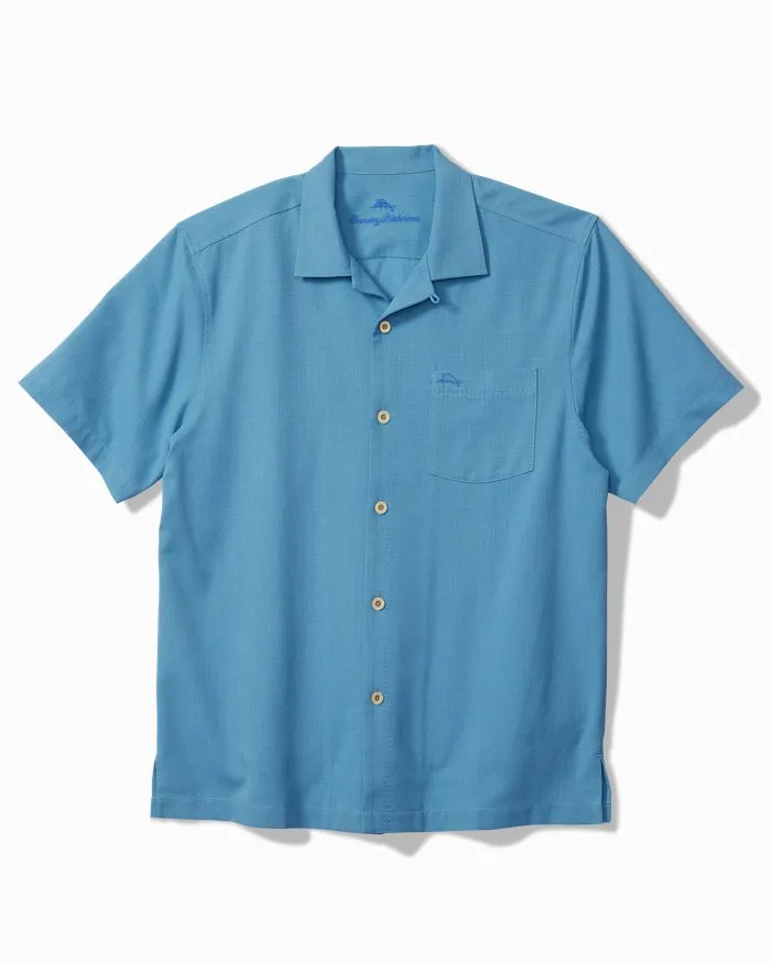 Tommy Bahama Coastal Breeze Check IslandZone® Camp Shirt | Vacation Blue
