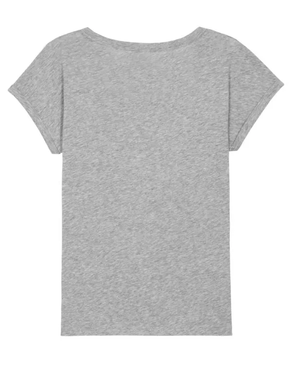 Women's Organic Slub Tee with Rolled Sleeves | Stella Rounder Slub T-shirt STTW112