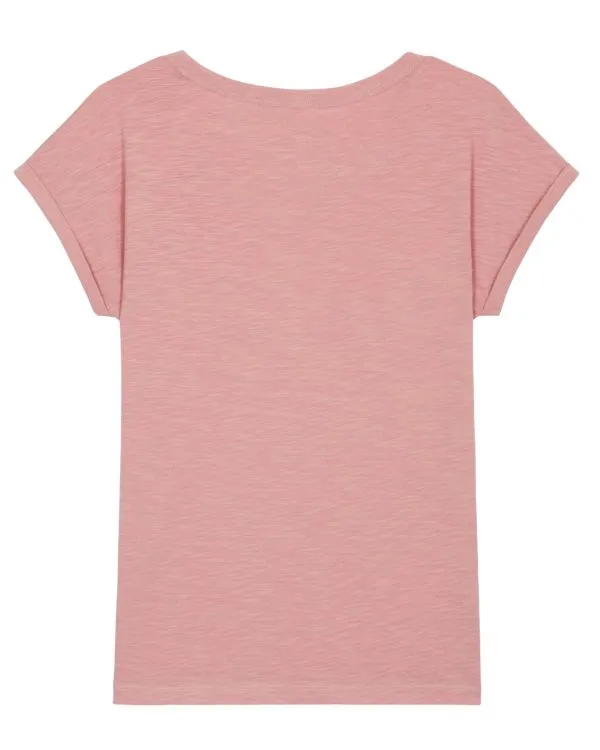 Women's Organic Slub Tee with Rolled Sleeves | Stella Rounder Slub T-shirt STTW112