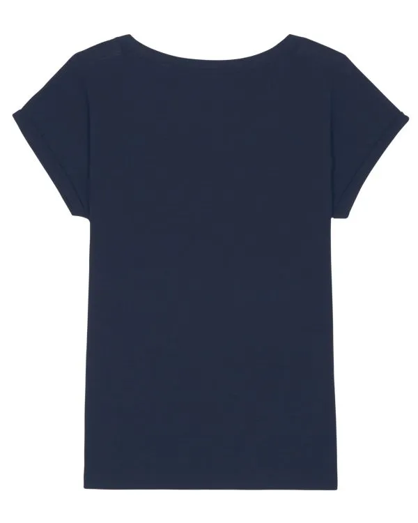 Women's Organic Slub Tee with Rolled Sleeves | Stella Rounder Slub T-shirt STTW112