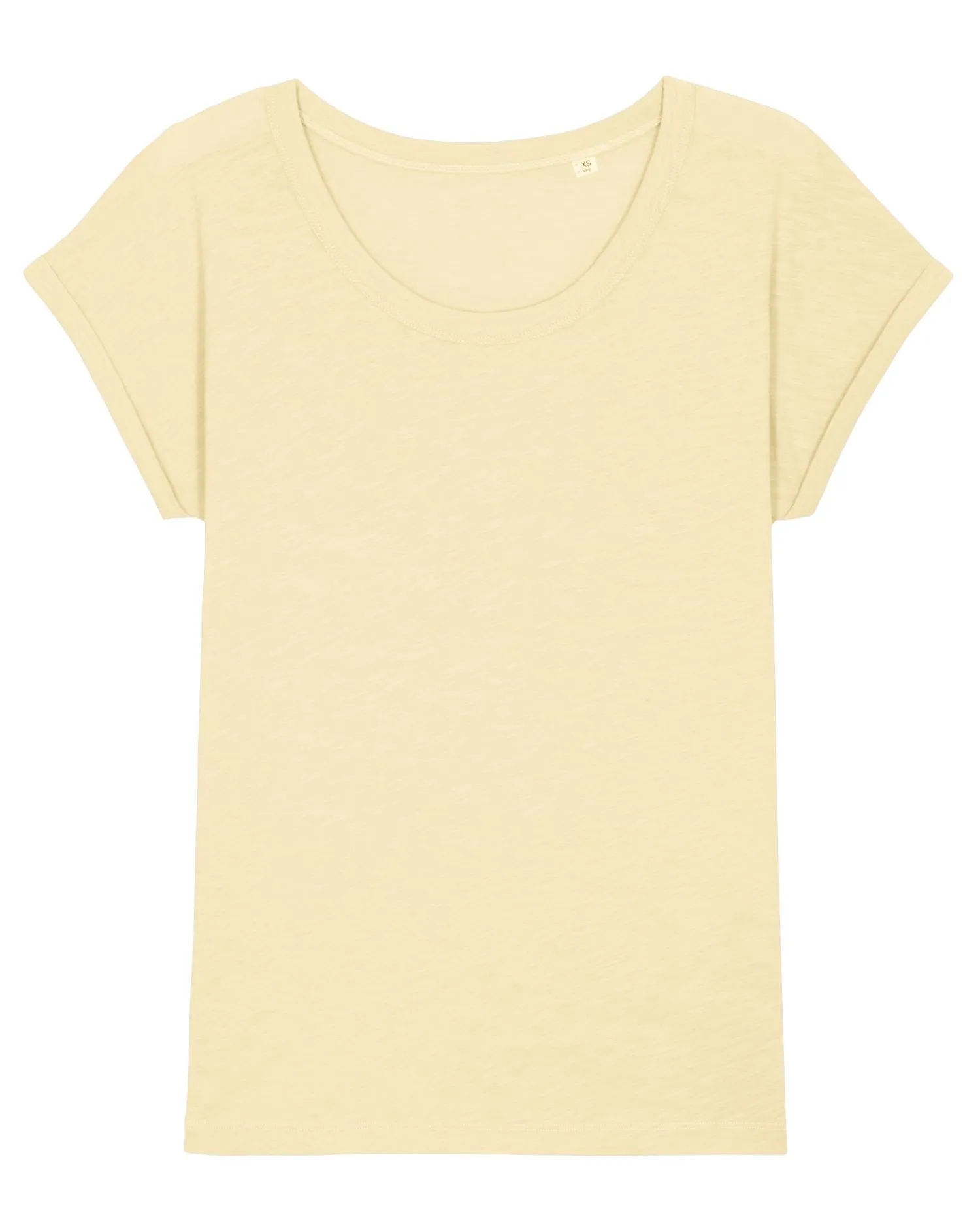 Women's Organic Slub Tee with Rolled Sleeves | Stella Rounder Slub T-shirt STTW112