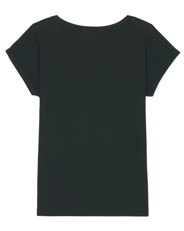 Women's Organic Slub Tee with Rolled Sleeves | Stella Rounder Slub T-shirt STTW112